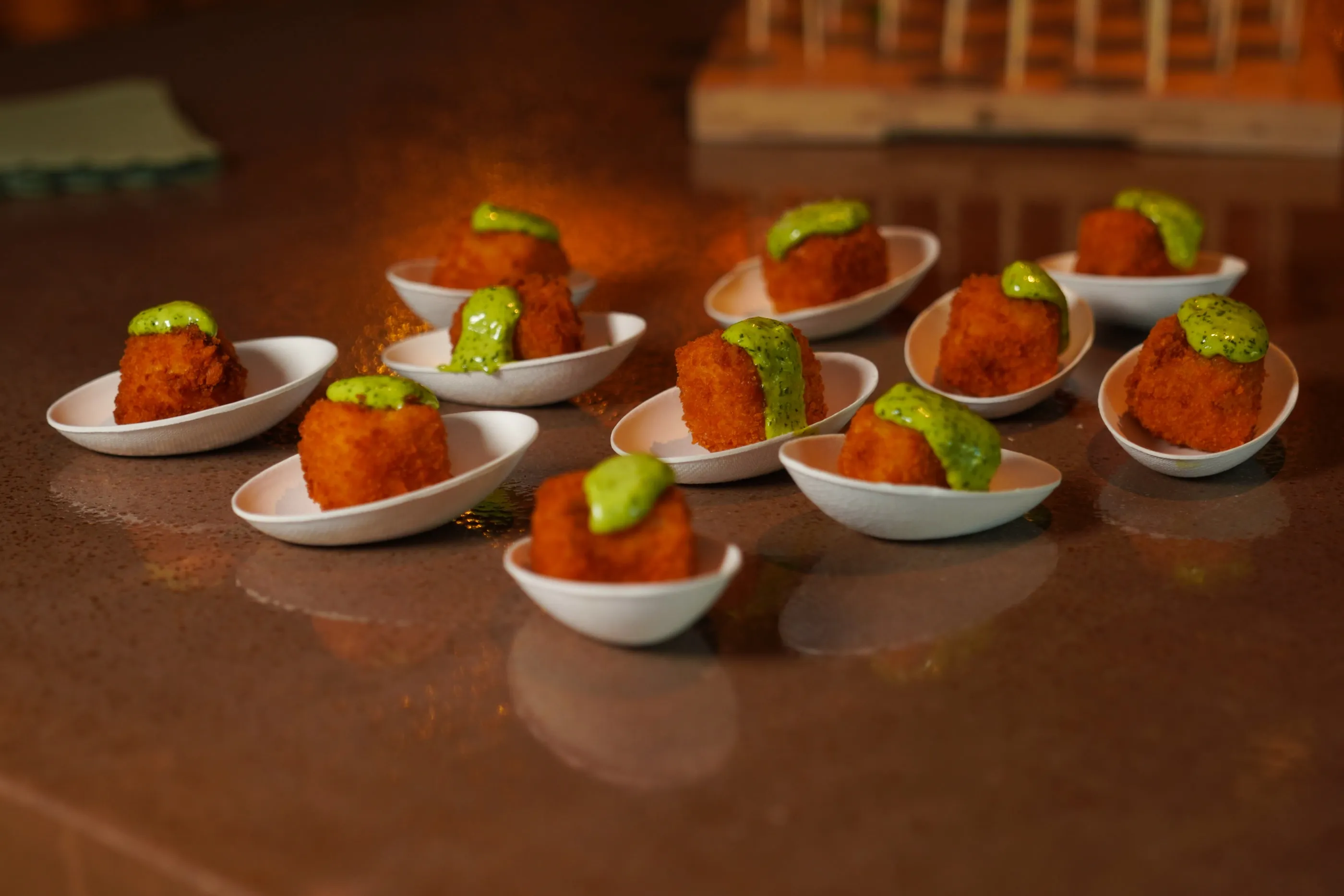 Croquettes with herb aioli
